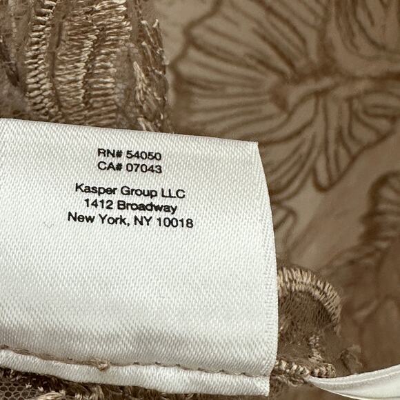 Anne Klein Womens Floral Sequin Sheer Cardigan Size S/M‎ White Latte Poly NWT - Picture 6 of 7